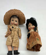 Vintage Mexican Souvenir Dolls Pair - Image 1
