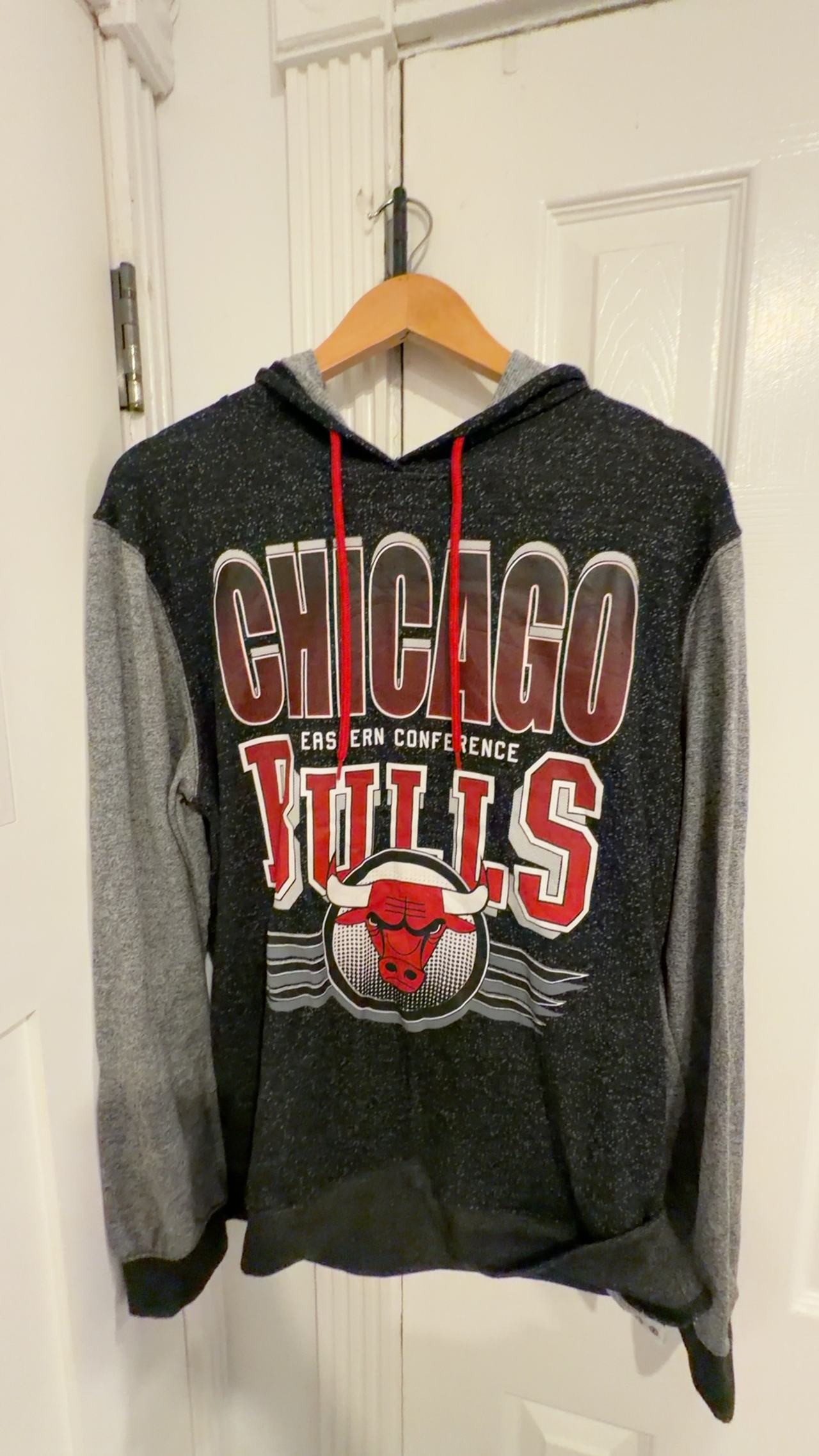 Chicago Bulls Black/Gray Hoodie X-Large 