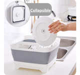 2.4 Gal(9L) Collapsible Dish Basin with Drain Plug,Space Saving Multiuse - Image 2