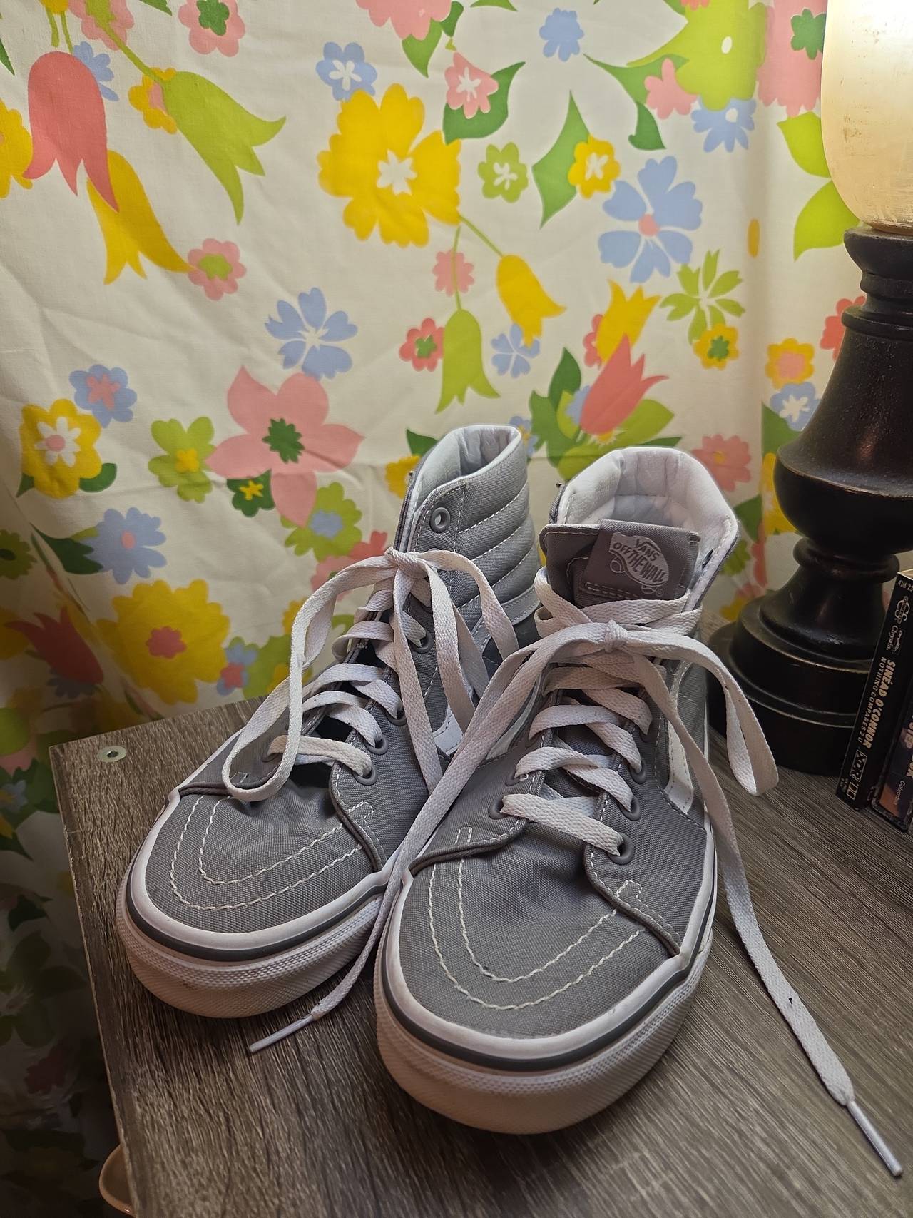Vans Sk8-Hi Grey/White men's 5.5