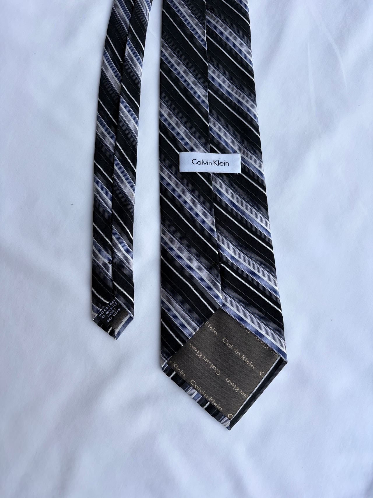 Calvin Klein Striped Silk Tie