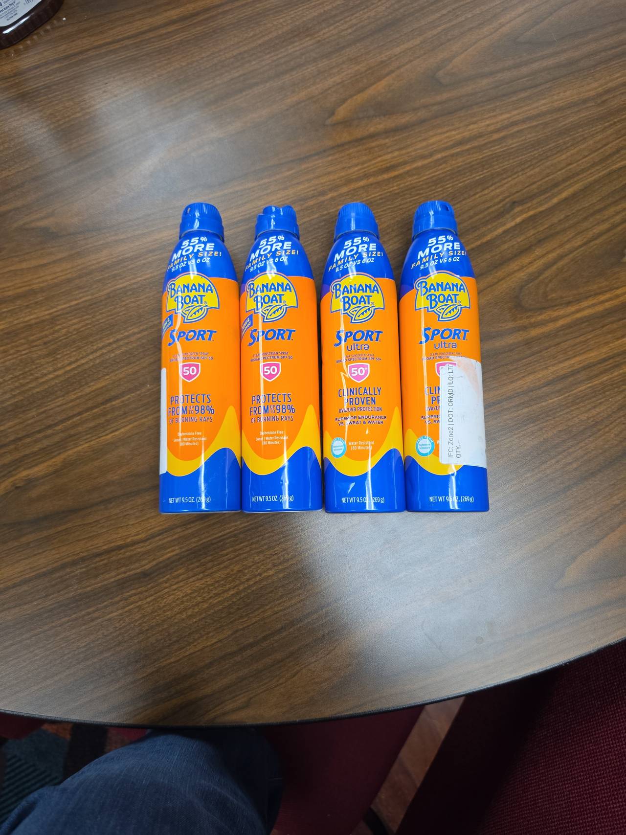 4 x Banana Boat Sport Ultra Sunscreen Spray SPF 50, 9.5oz
