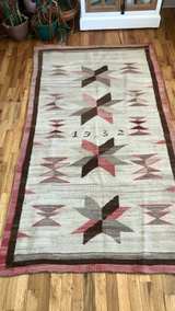 Vintage 1932 Hand-Woven Navajo Style Rug - Image 5
