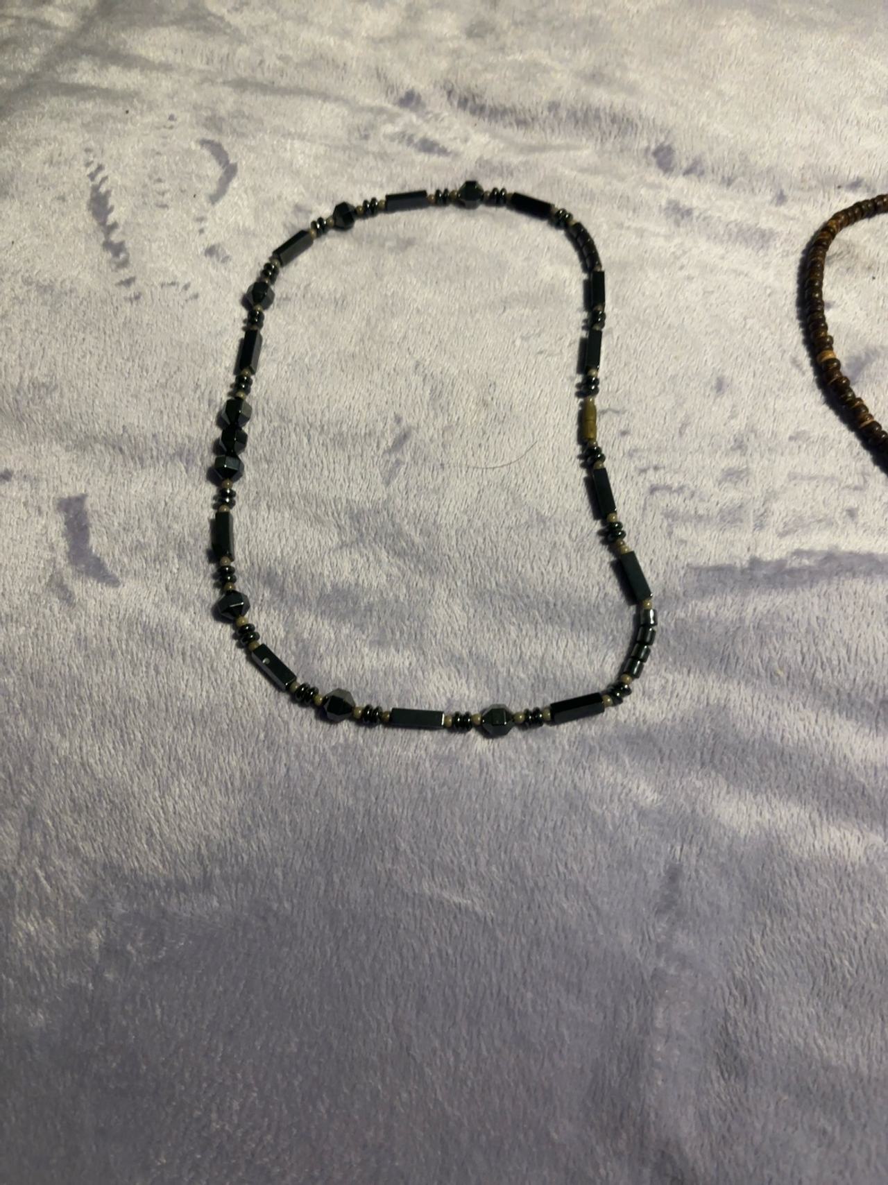 Trifari Black Onyx and Gold Bead Necklace