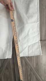 NWT Luvamia White Wide Leg Raw Hem Jeans Medium - Image 2