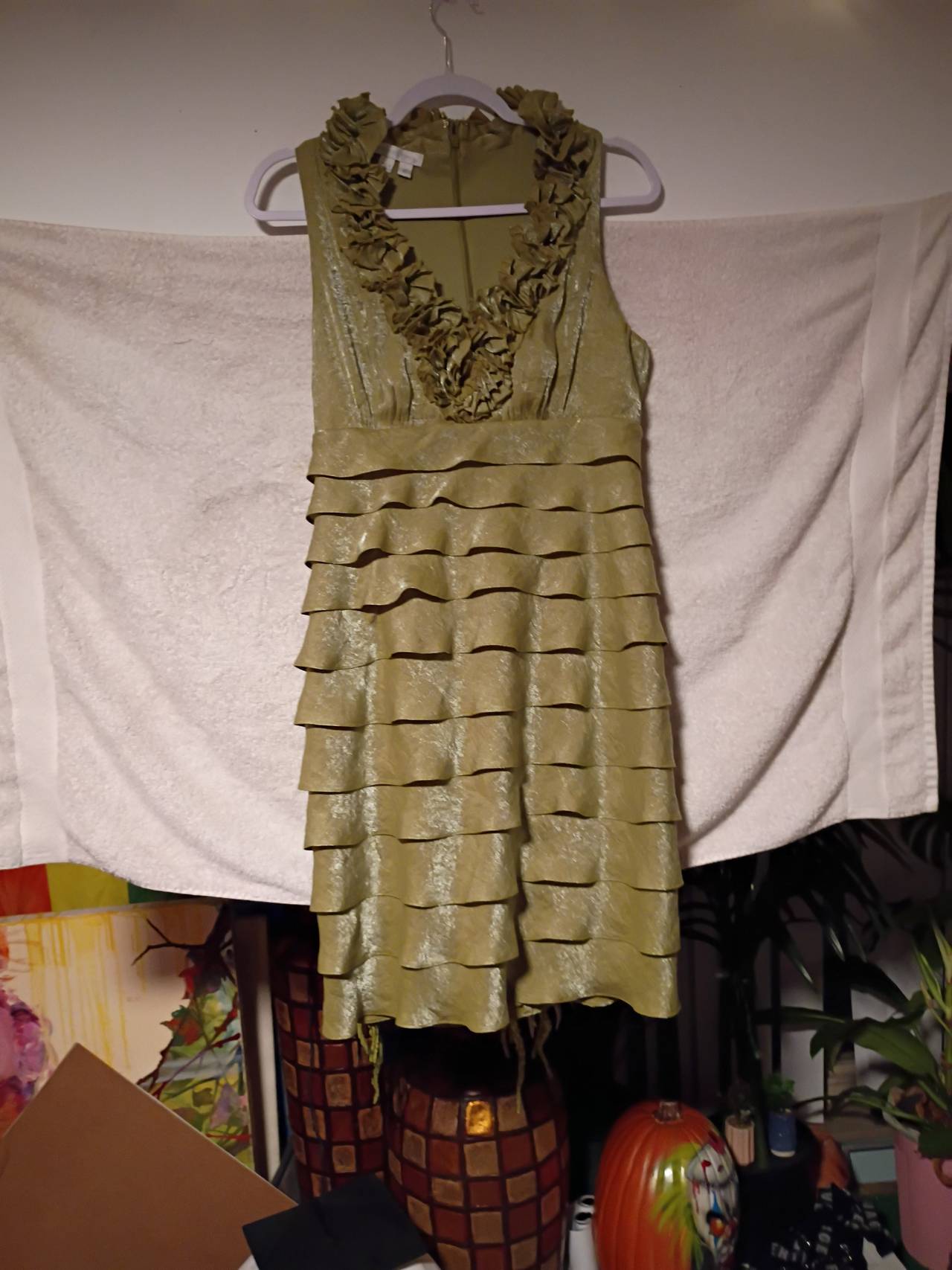 London Times Tiered Ruffle Dress