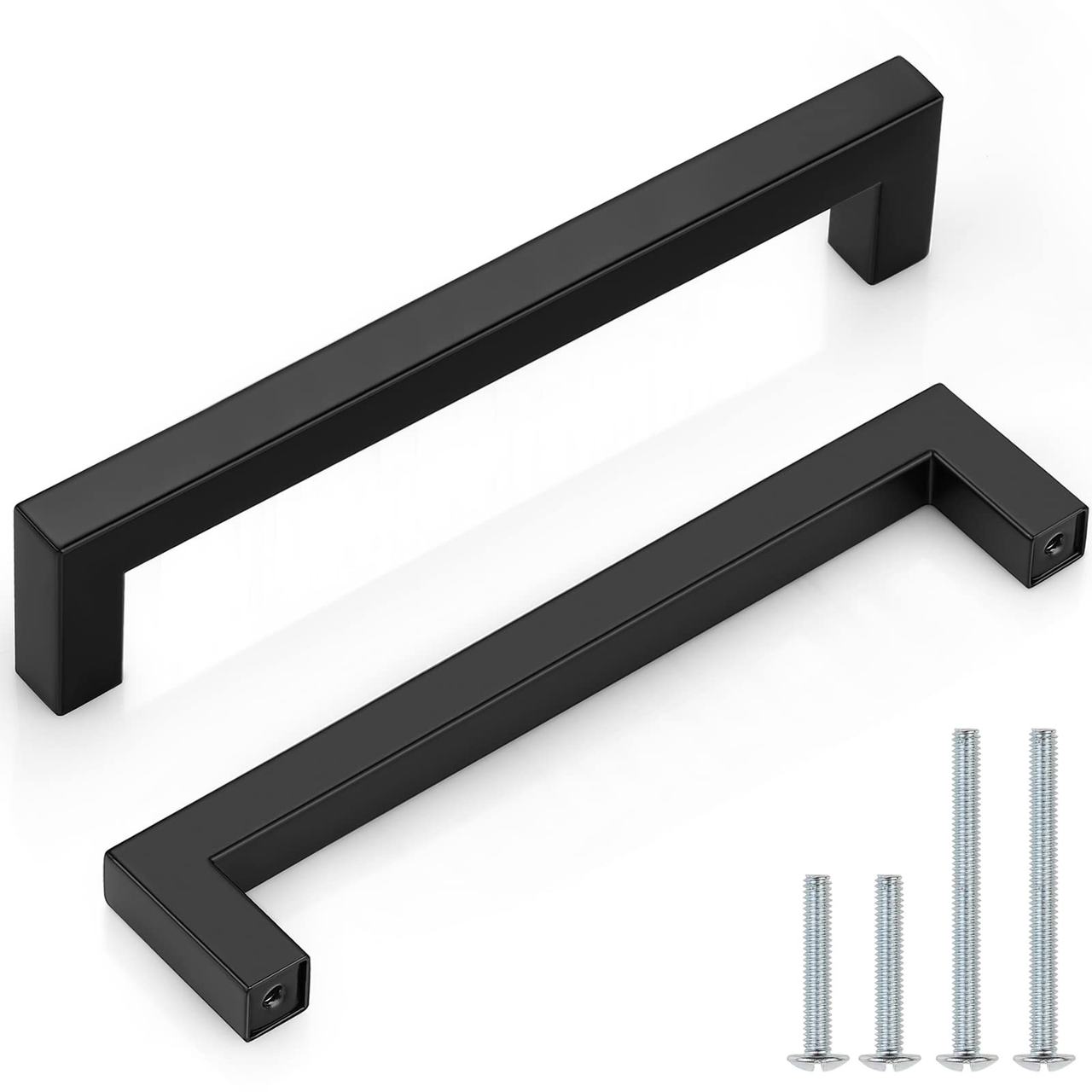 Probrico 30 Pack 6-3/10" Hole Centers Cabinet Pulls Black Drawer Handles