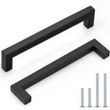 Probrico 30 Pack 6-3/10" Hole Centers Cabinet Pulls Black Drawer Handles - Image 1