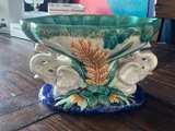 Italian Majolica Elephant Pedestal Bowl - Image 4