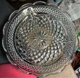 Vintage Anchor Hocking Wexford 3-Section Relish Dish Clear Glass - Image 1