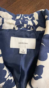 Merona Floral Double Breasted Trench Coat S - Image 3