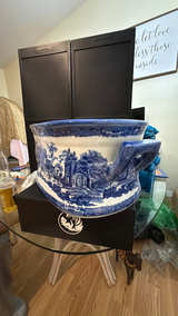Victoria Ware Blue & White Porcelain Foot Bath Large - Image 2