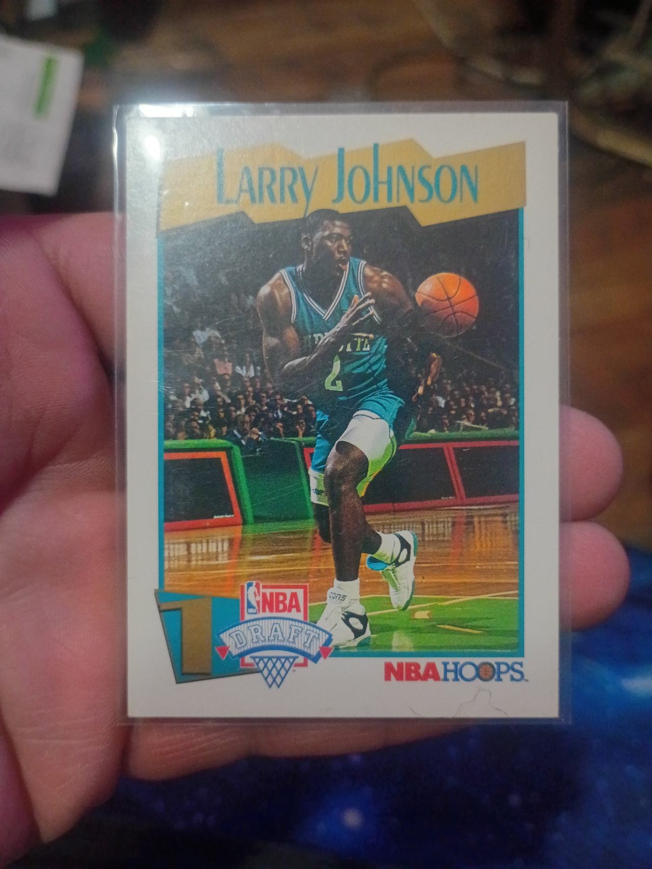 1991-92 NBA Hoops Larry Johnson Rookie Card #347