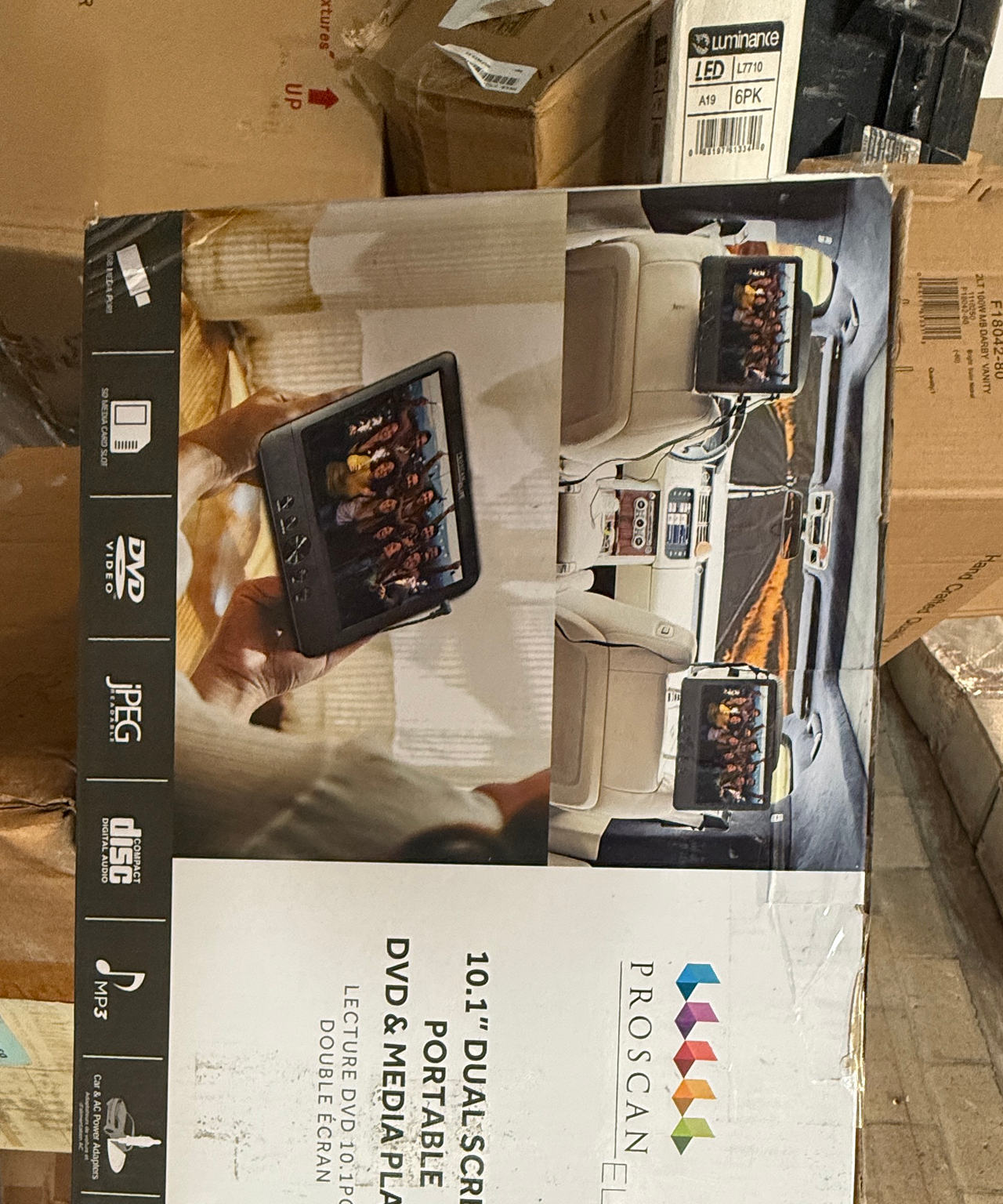 Proscan 10.1" Dual Screen Portable DVD & Media Player