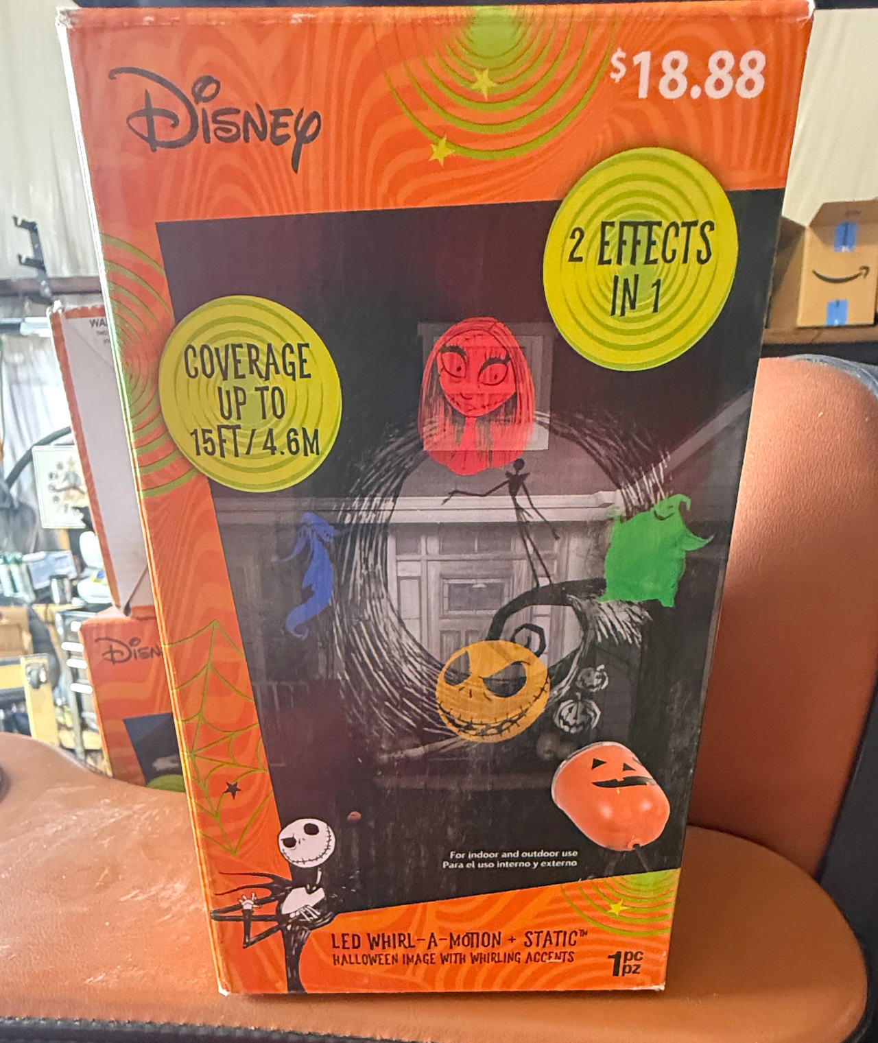 Disney Nightmare Before Christmas LED Whirl-A-Motion + Static Projector
