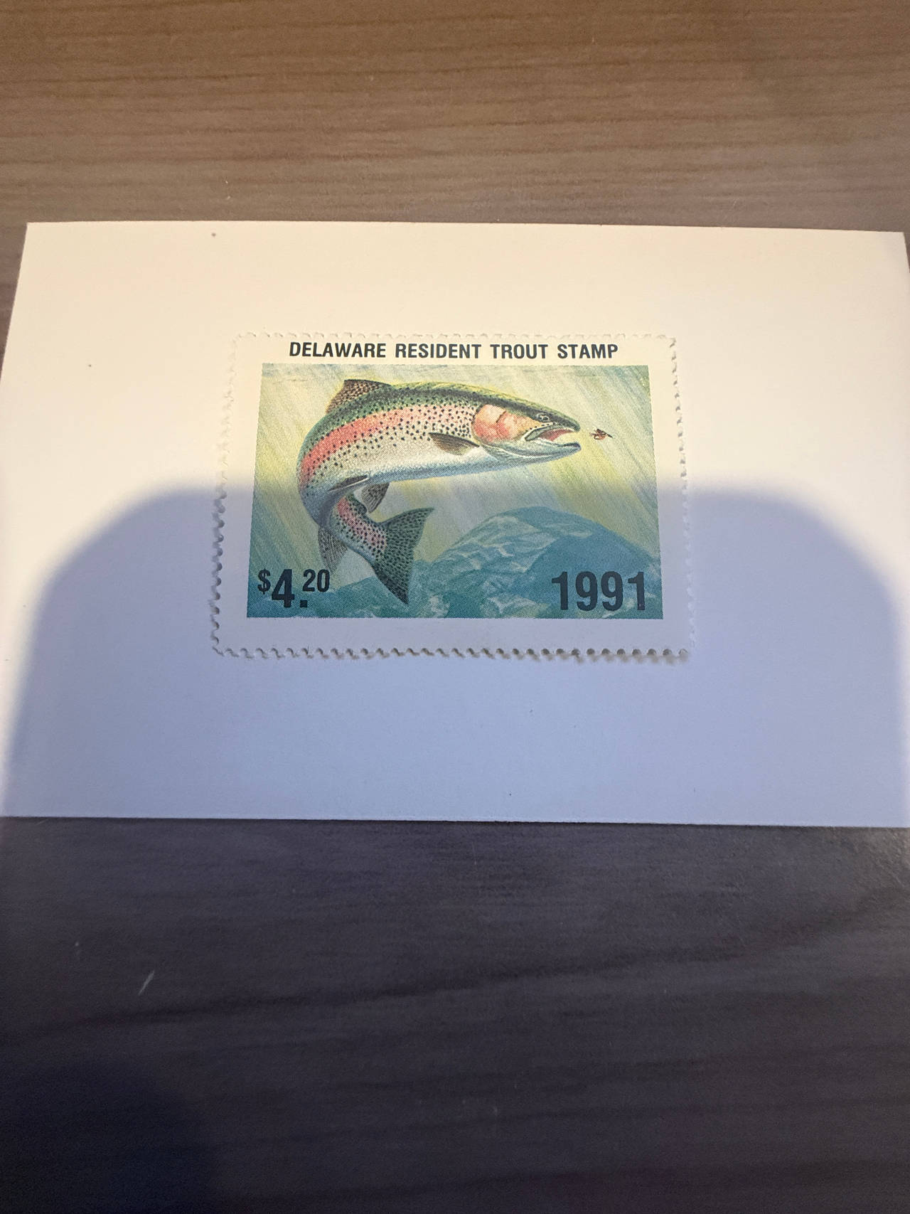 1991 Delaware Resident Trout Stamp