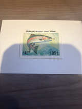 1991 Delaware Resident Trout Stamp - Image 1