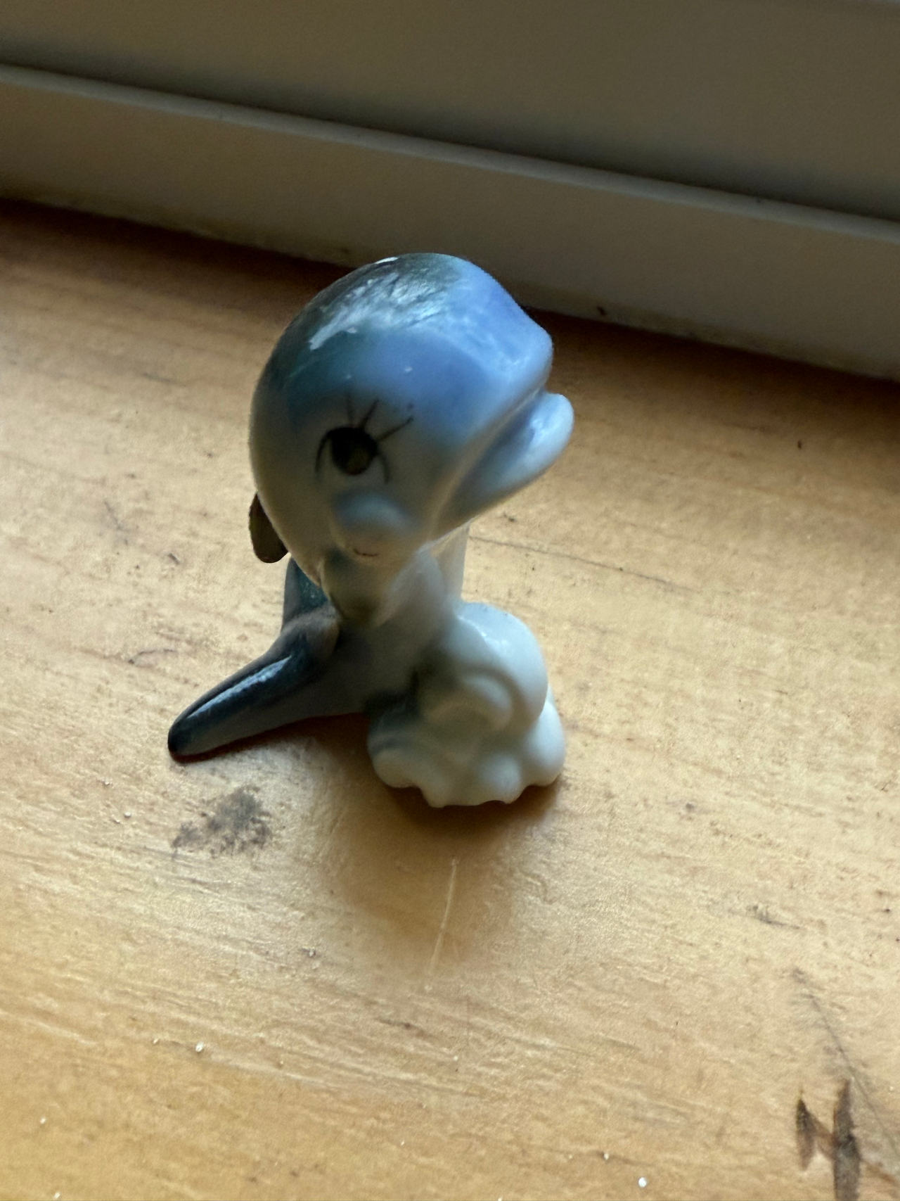 Miniature Ceramic Dolphin Figurine