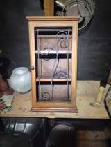 Small Wooden Wall Hanging Curio Cabinet - Image 2