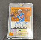 2023 Topps Finest Flashback Bryce Young Orange Refractor Autograph /25 - Image 1