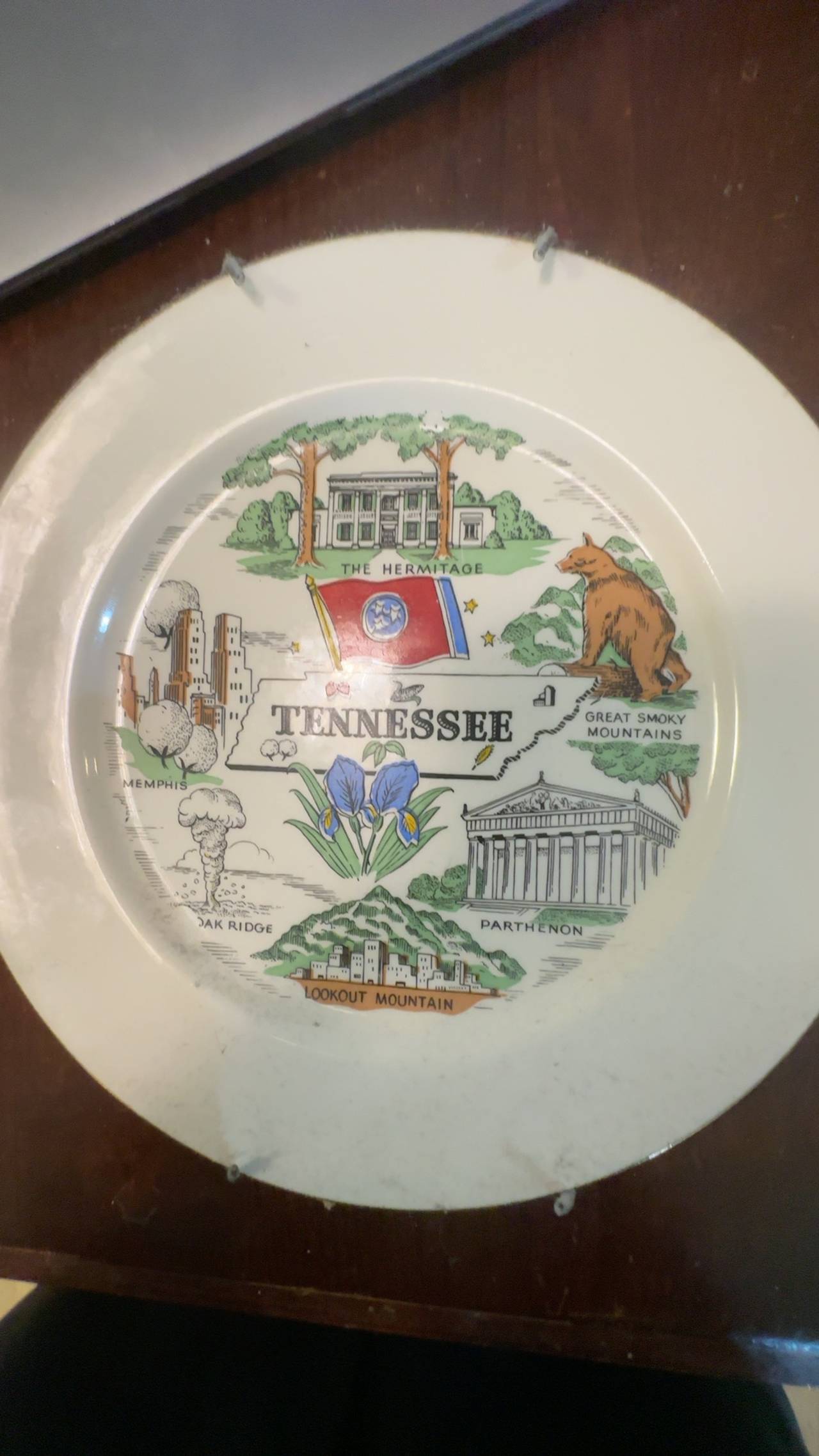 Homer Laughlin Vintage Tennessee Souvenir Plate