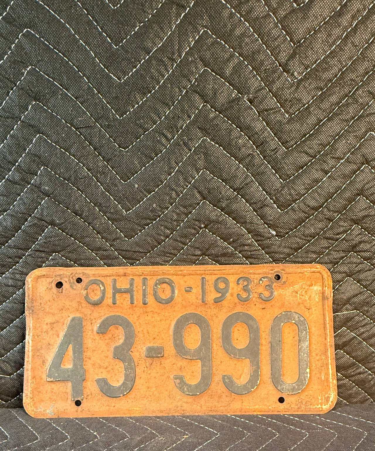 1933 Ohio License Plate
