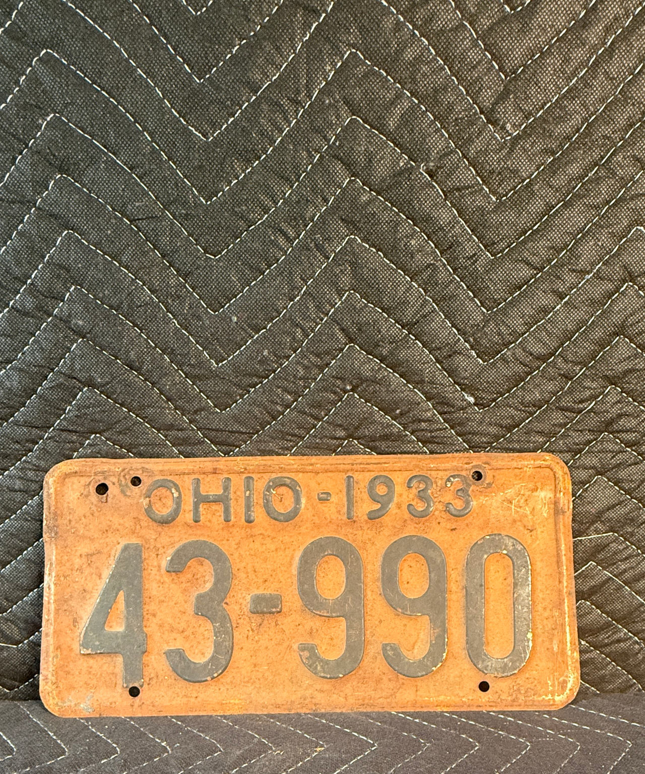 1933 Ohio License Plate