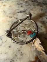 Vintage Sterling Silver Dreamcatcher Brooch Pin - Image 4