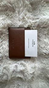 Coach Slim ID Card Case Pebbled Leather Brown - Image 3