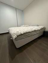 Fantastic Furniture Halifax Queen Bed Base Grey - Image 1