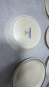 Lenox Dewdrop Saucers 9 pcs Blue Trim 6” Perfect Condition - Image 6