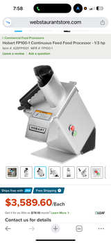 Hobart FP100-1 Continuous Feed Food Processor - Image 1