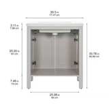 Foxglade 31 in. Single Sink Light Gray Bath Vanity with White Cultured Marble To - Image 8