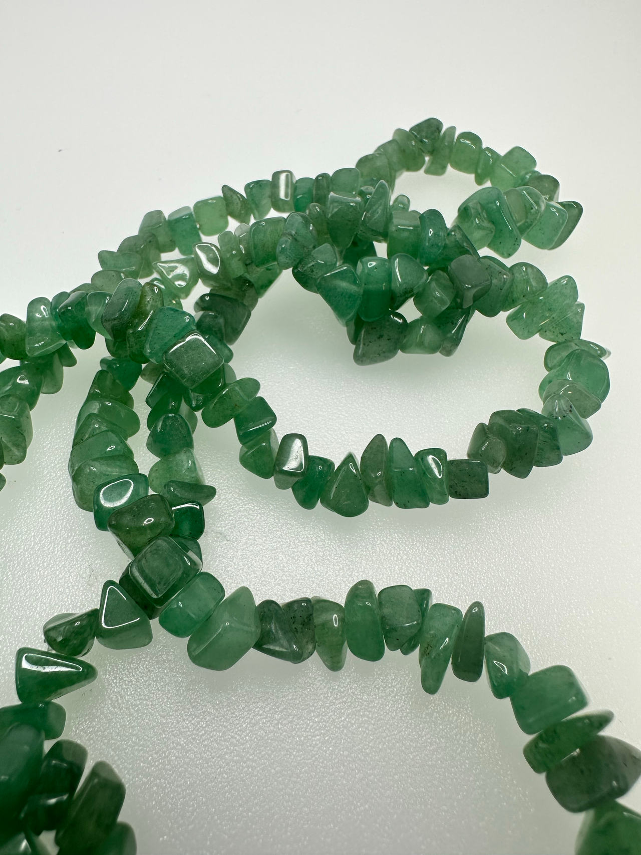 Green Aventurine Chip Bead Necklace