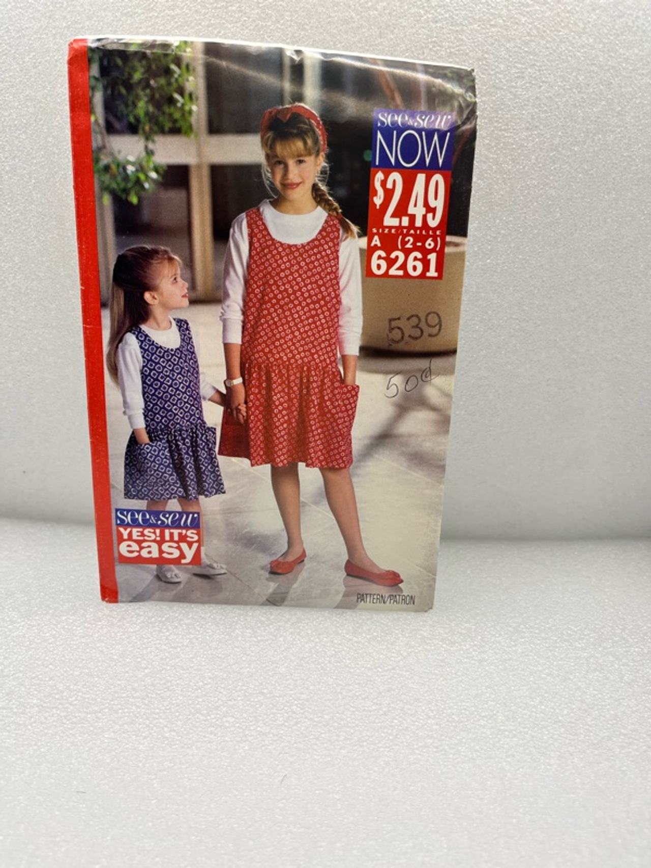 Butterick 4450 Girls Jumper & Blouse Sewing Pattern