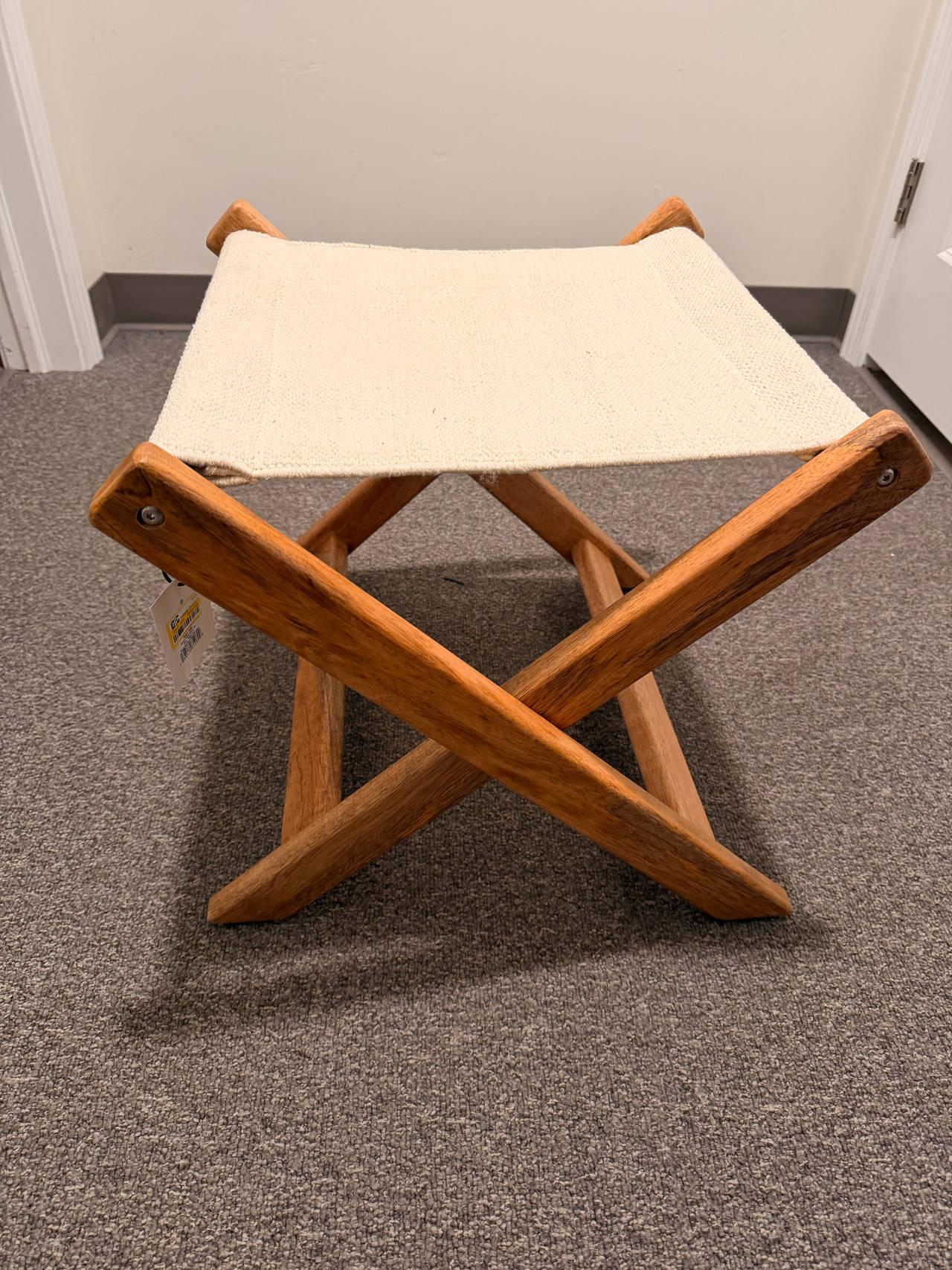 Folding Wood and Canvas Stool