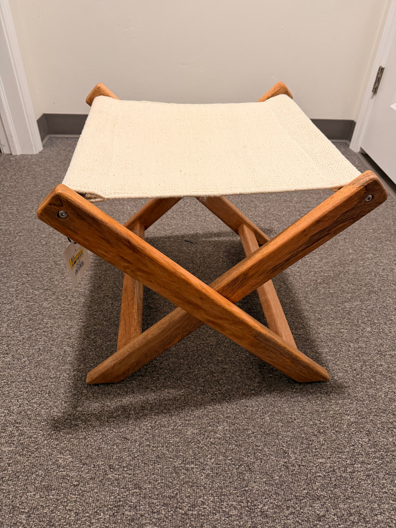 Folding Wood and Canvas Stool