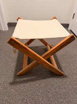 Folding Wood and Canvas Stool - Image 1