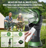 Portable Misting Fan with Remote & 30000mAh Rechargeable Misting Fans Outside - Image 7
