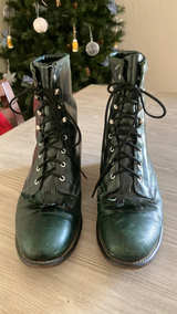 Laredo Women's Kiltie Logger Boots Dark Emerald Green 8 1/2M - Image 2