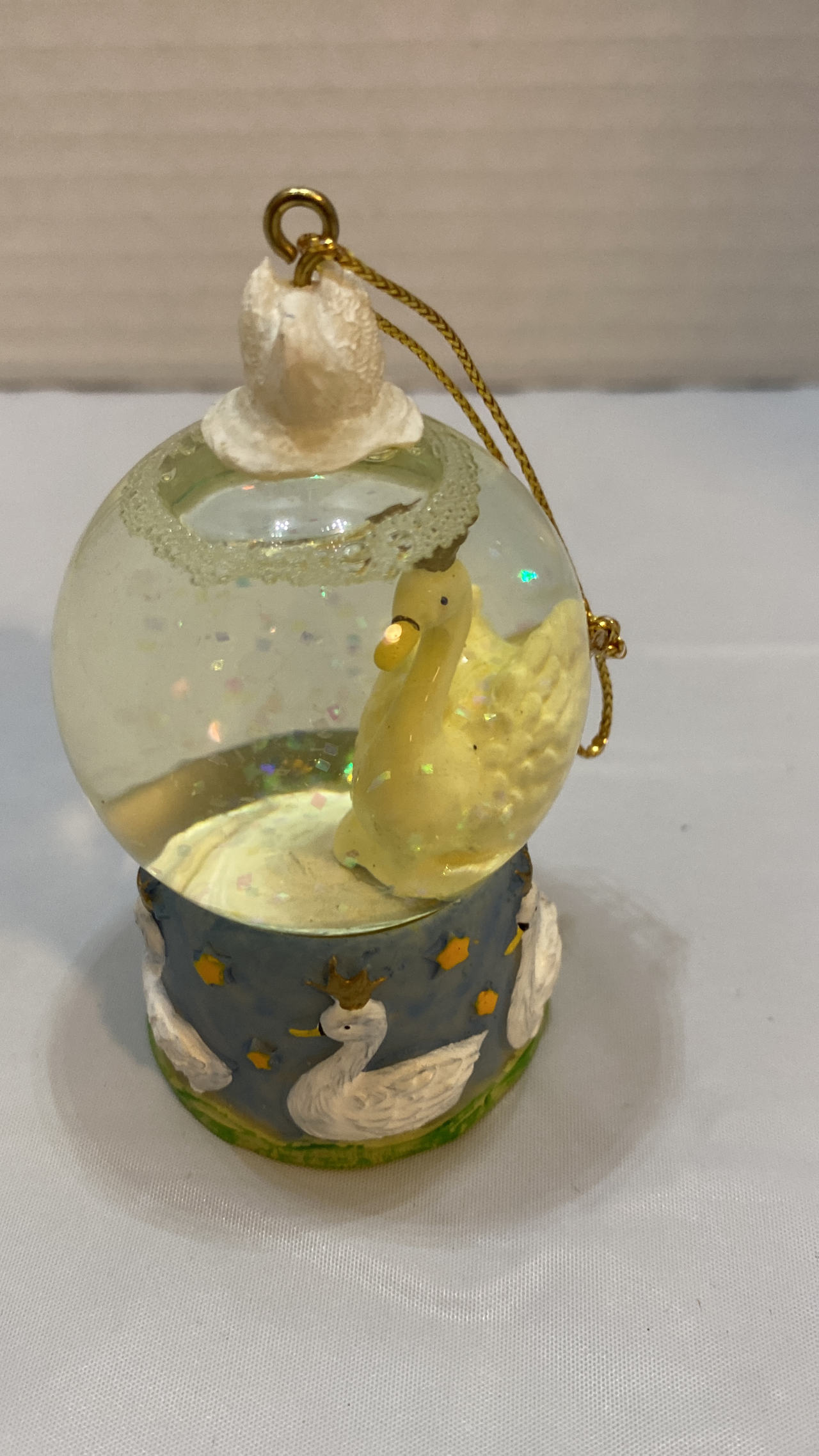 Swan Snow Globe Ornament