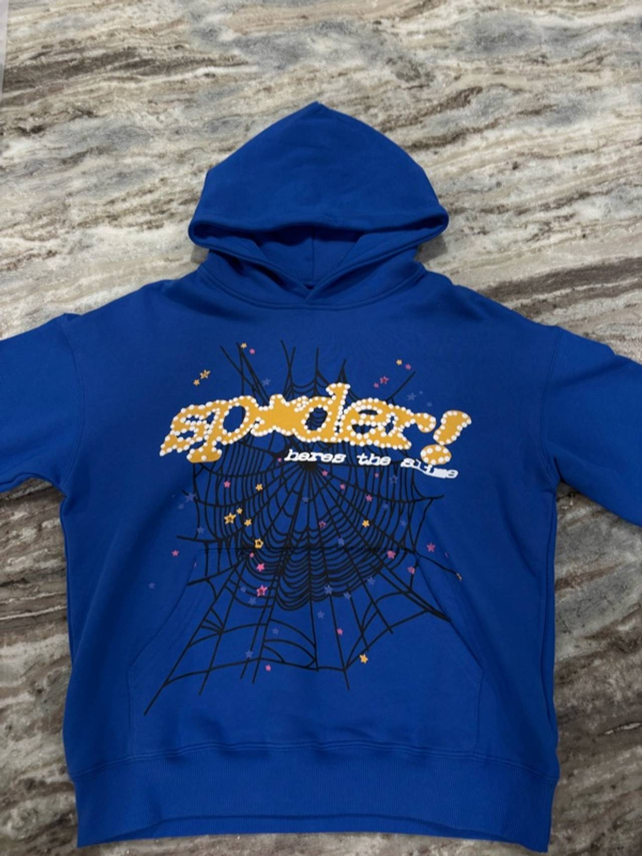 Sp5der TC Blue Graphic Hoodie