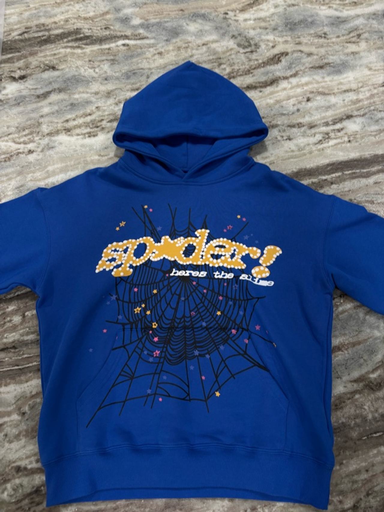 Sp5der TC Blue Graphic Hoodie