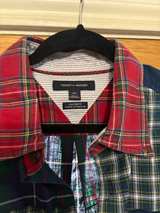 Tommy Hilfiger Patchwork Plaid Button Down Shirt Large - Image 6