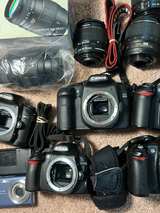 Canon EOS 40d d80 Nikon 5 cameras 4 lenses lot AS IS UNTESTED - Image 2