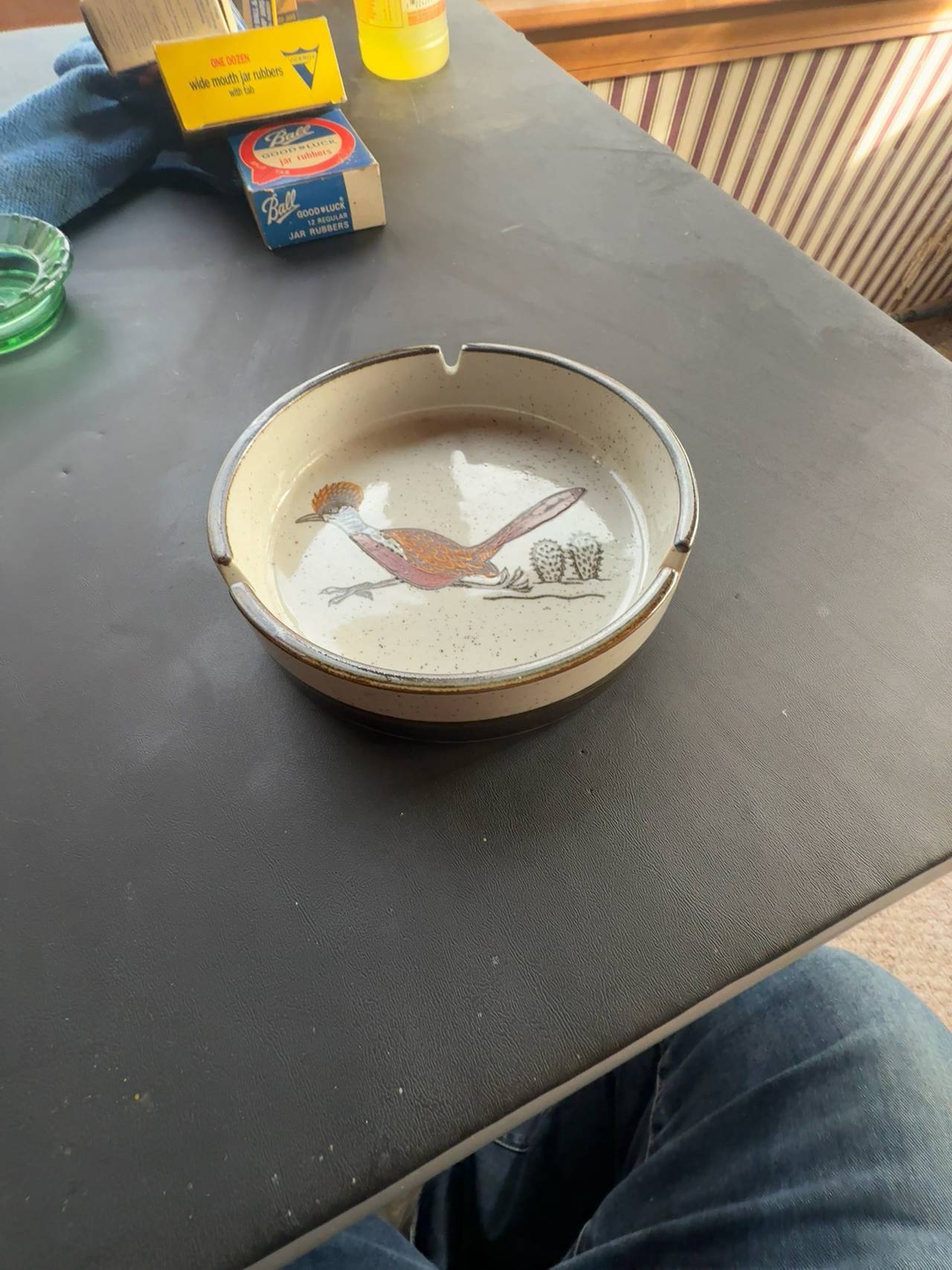Otagiri Roadrunner Stoneware Ashtray