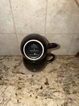 POTTERY BARN Black Ceramic Coffee Mug lot of 2 NO LID - Image 6