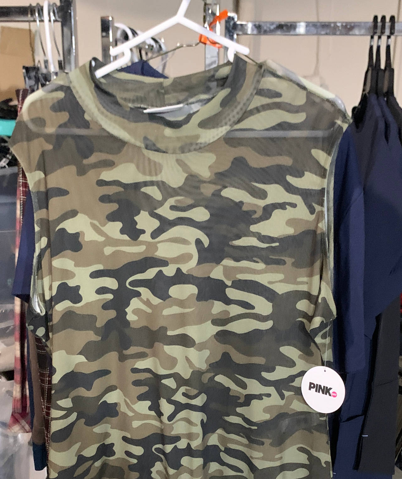 PINK Camo Mesh Sleeveless Top 3X
