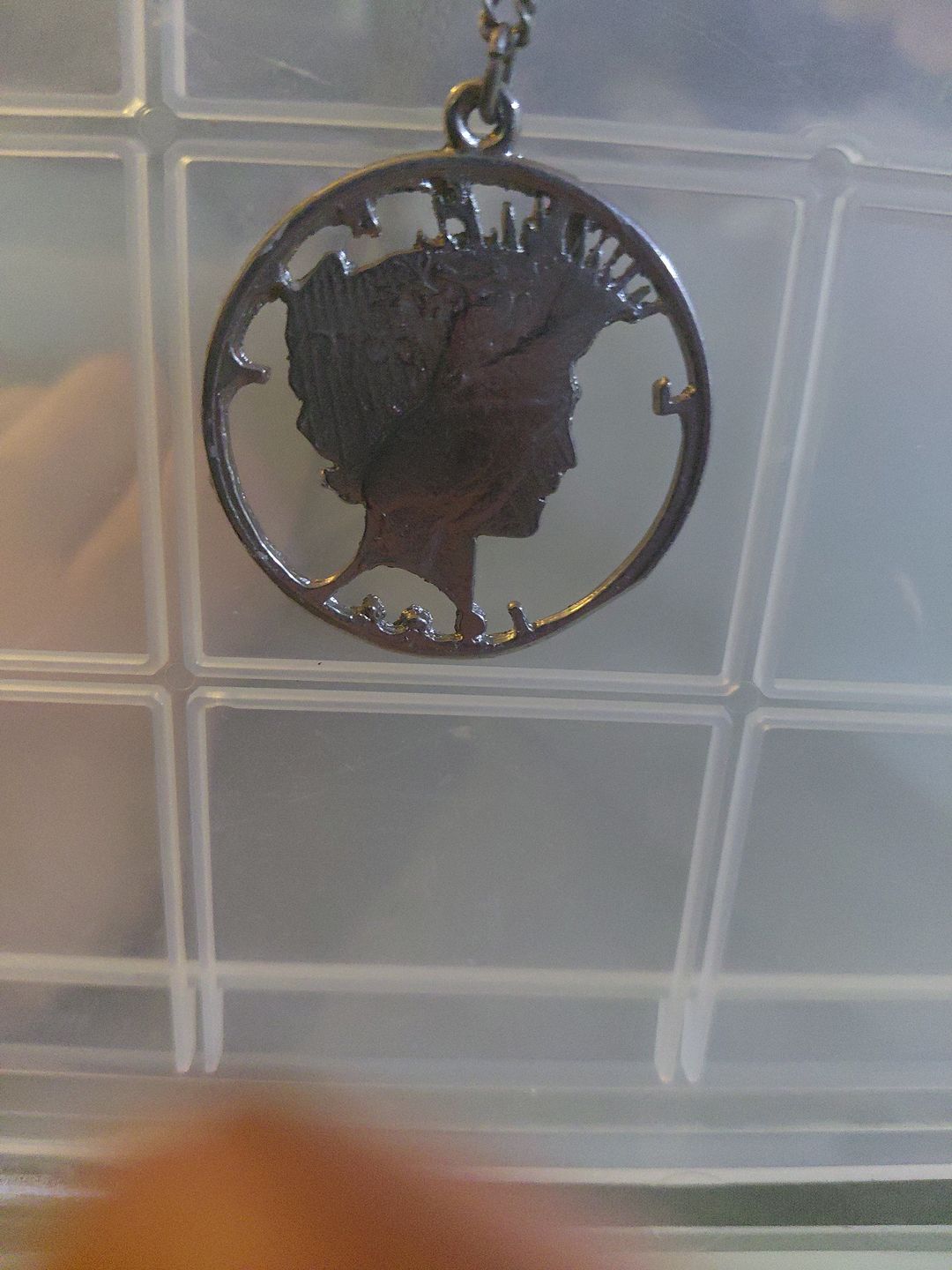 Peace Silver Dollar Cutout Coin Pendant