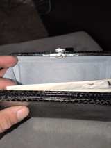 Vintage Black Snakeskin Frame Clutch Purse - Image 2